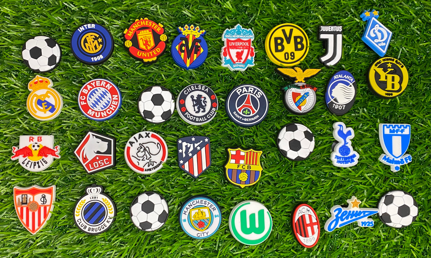 Football badge croc charm bundles