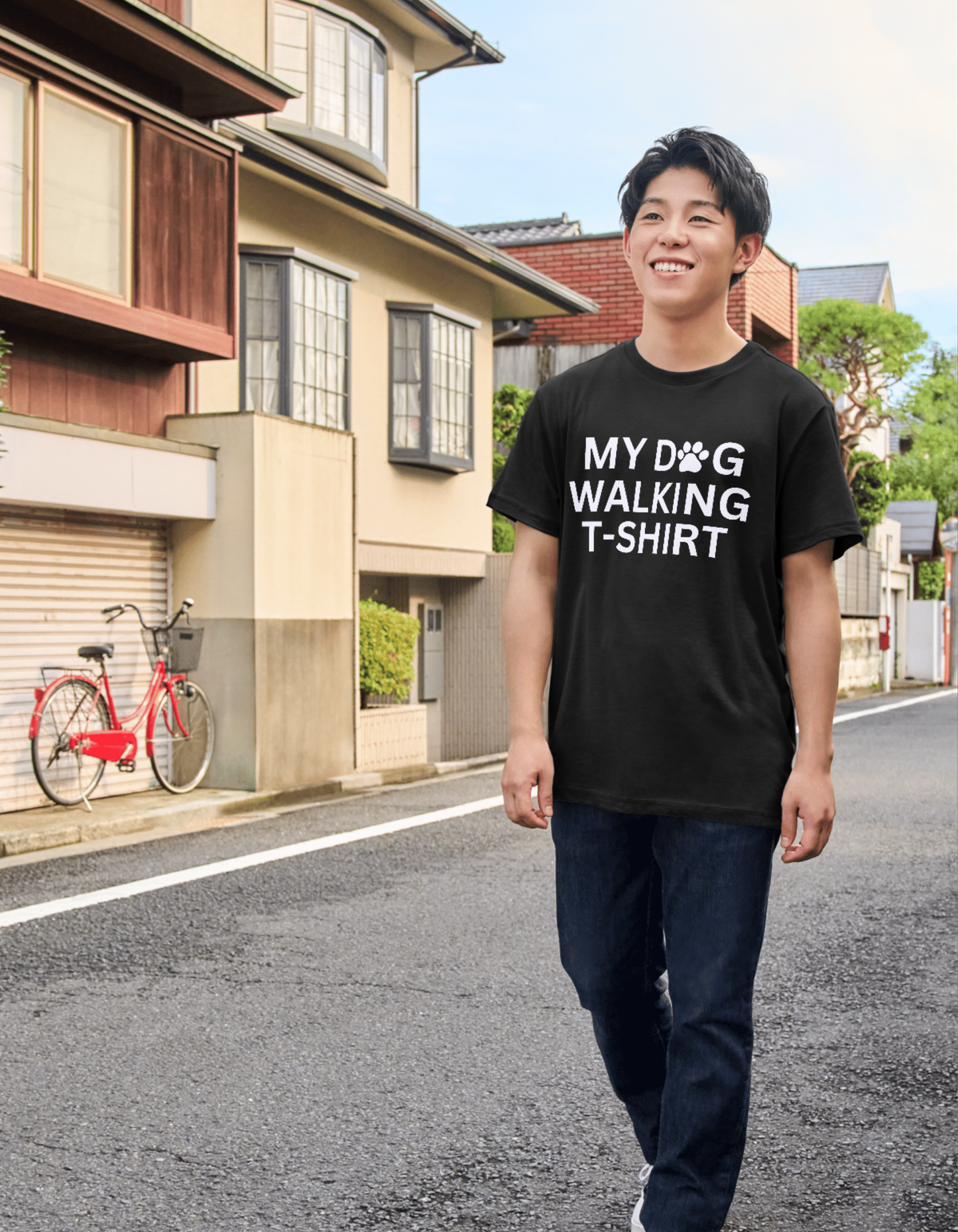 Dog walking t-shirt