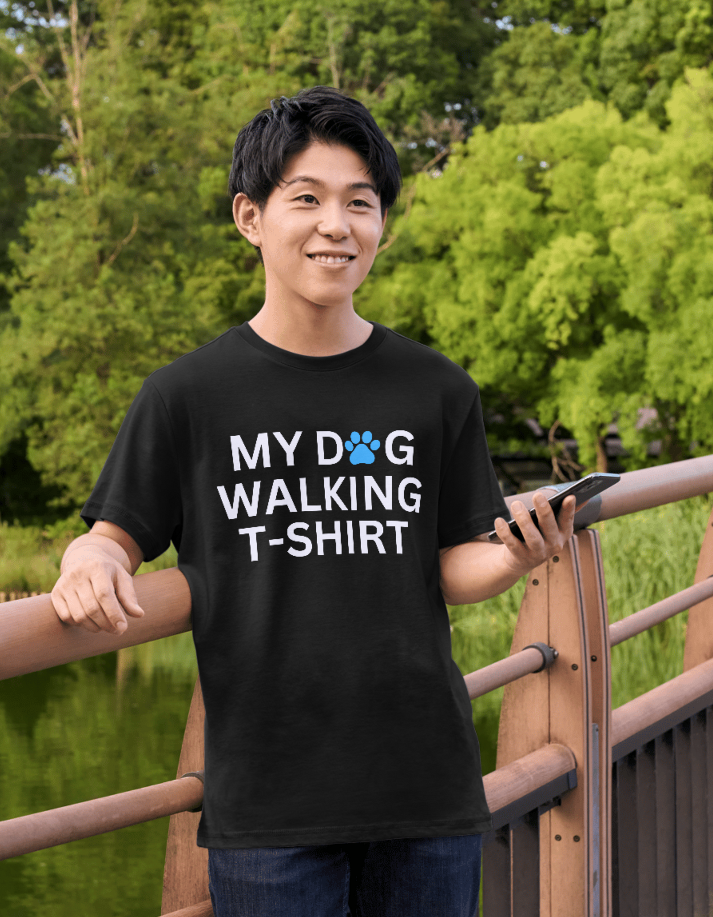 Dog walking t-shirt