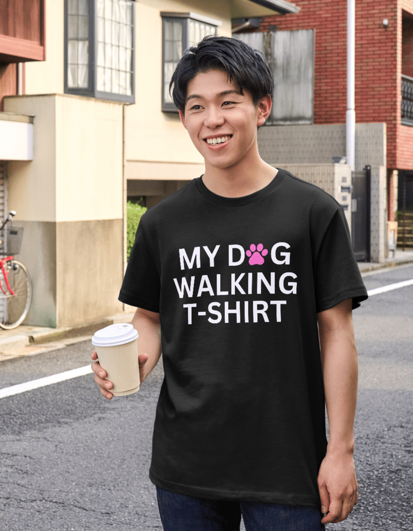 Dog walking t-shirt