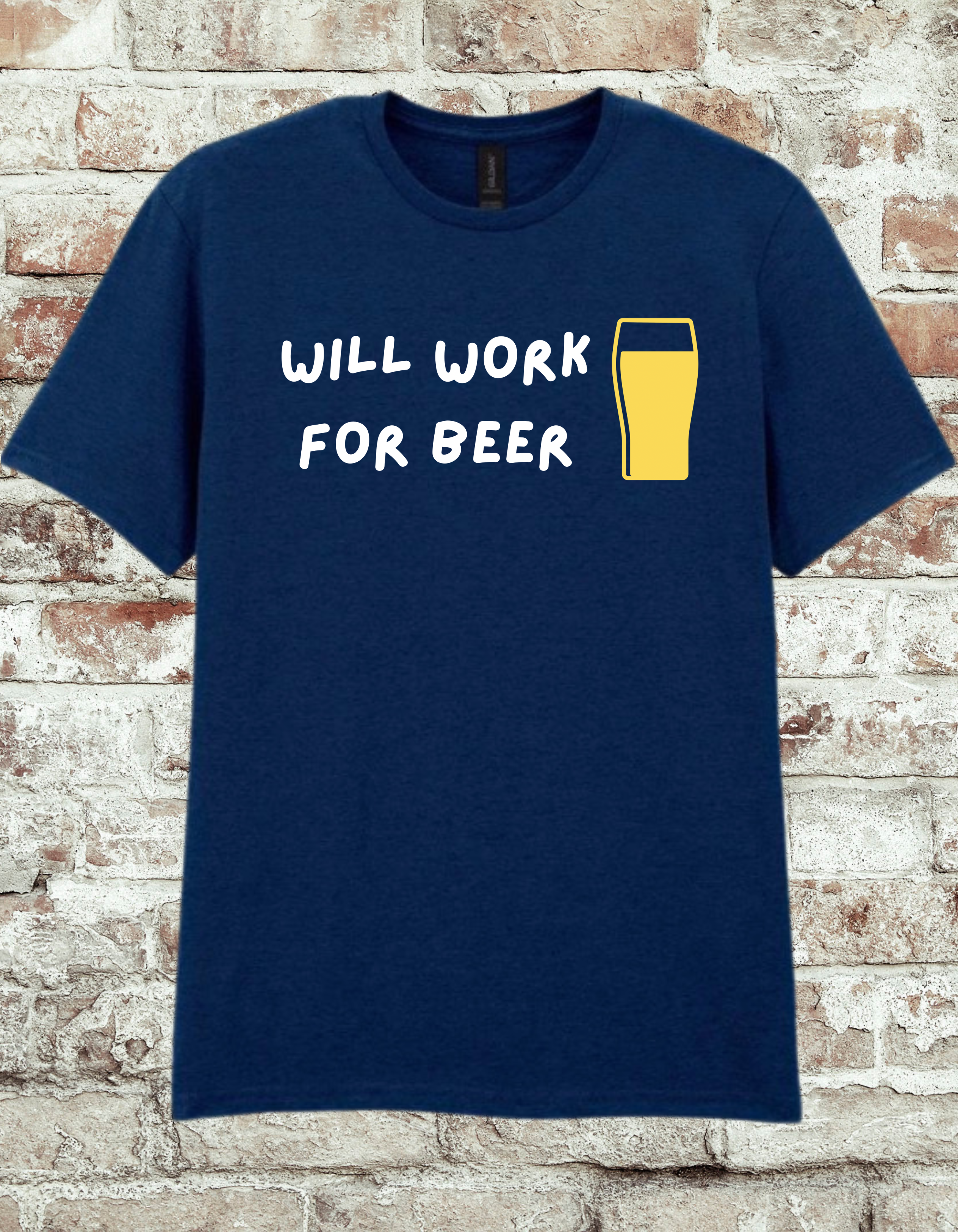 Will Work for Beer Funny T-Shirt | Beer Lover Graphic Tee