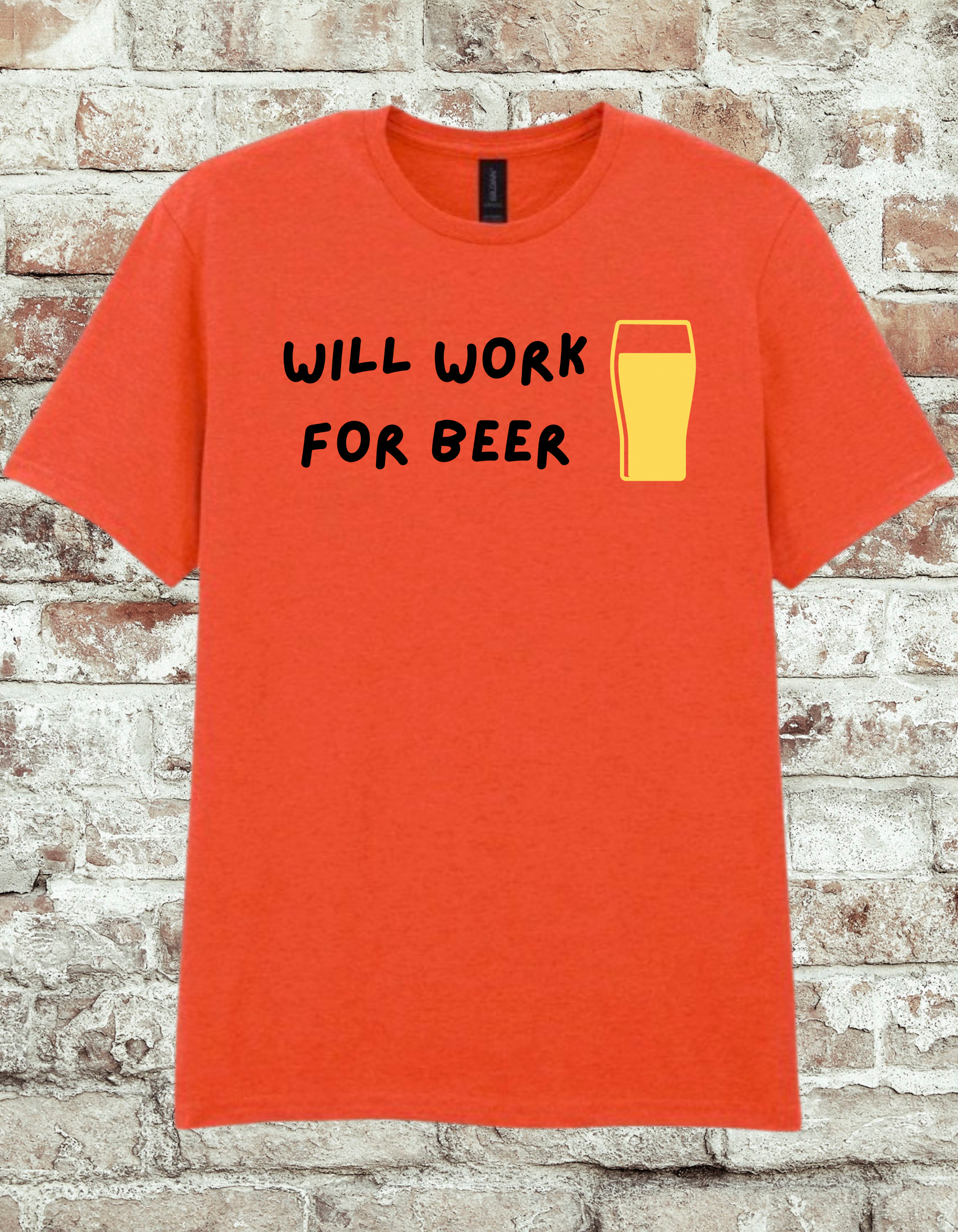 Will Work for Beer Funny T-Shirt | Beer Lover Graphic Tee