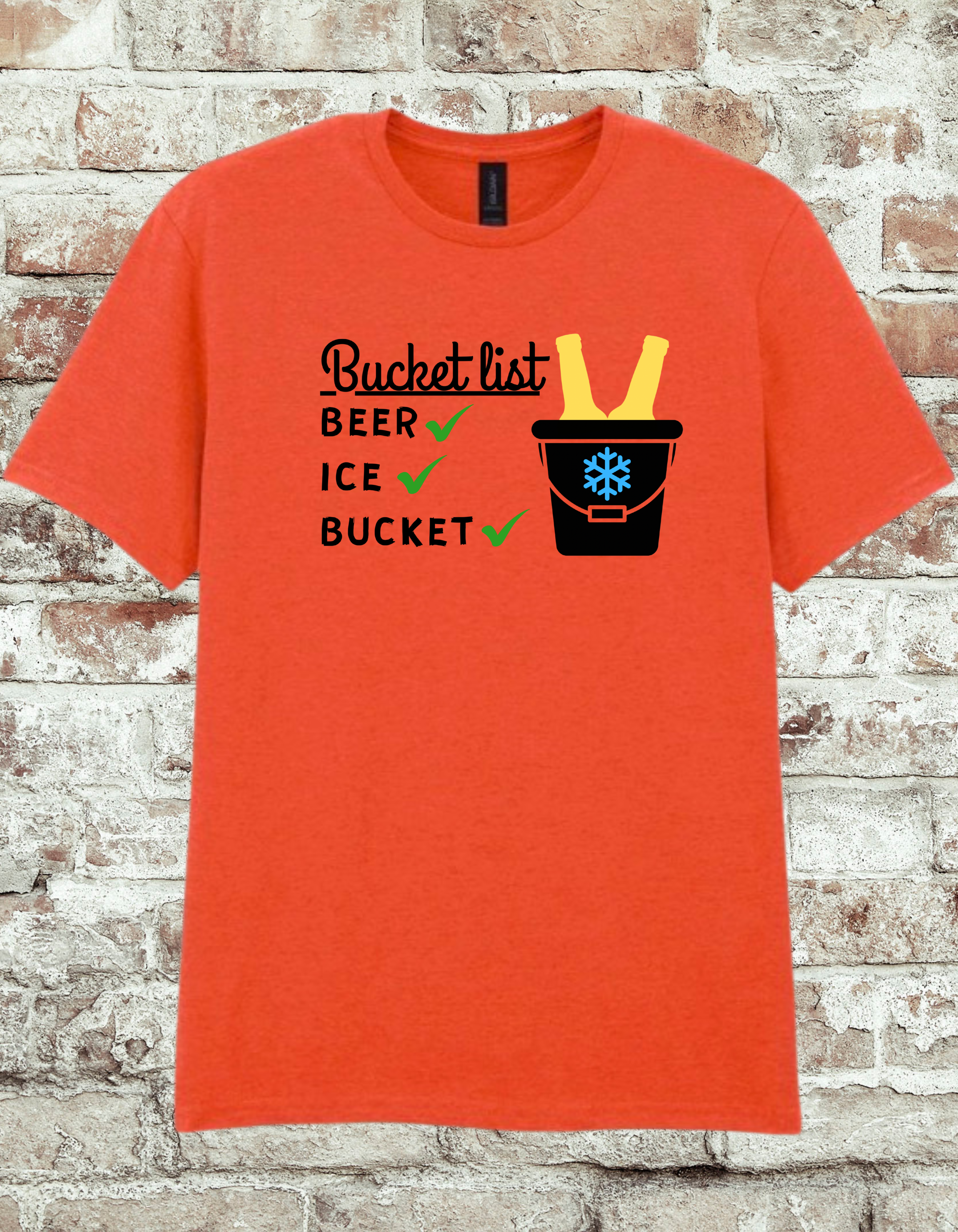 Bucket List Beer Ice Bucket T-Shirt | Funny Drinking Tee