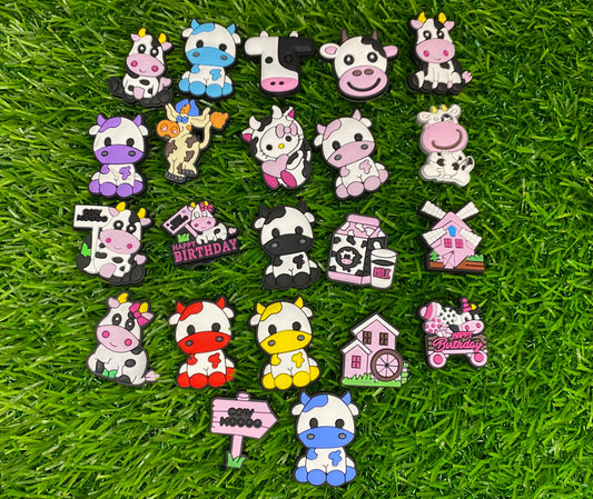 Cow croc charms