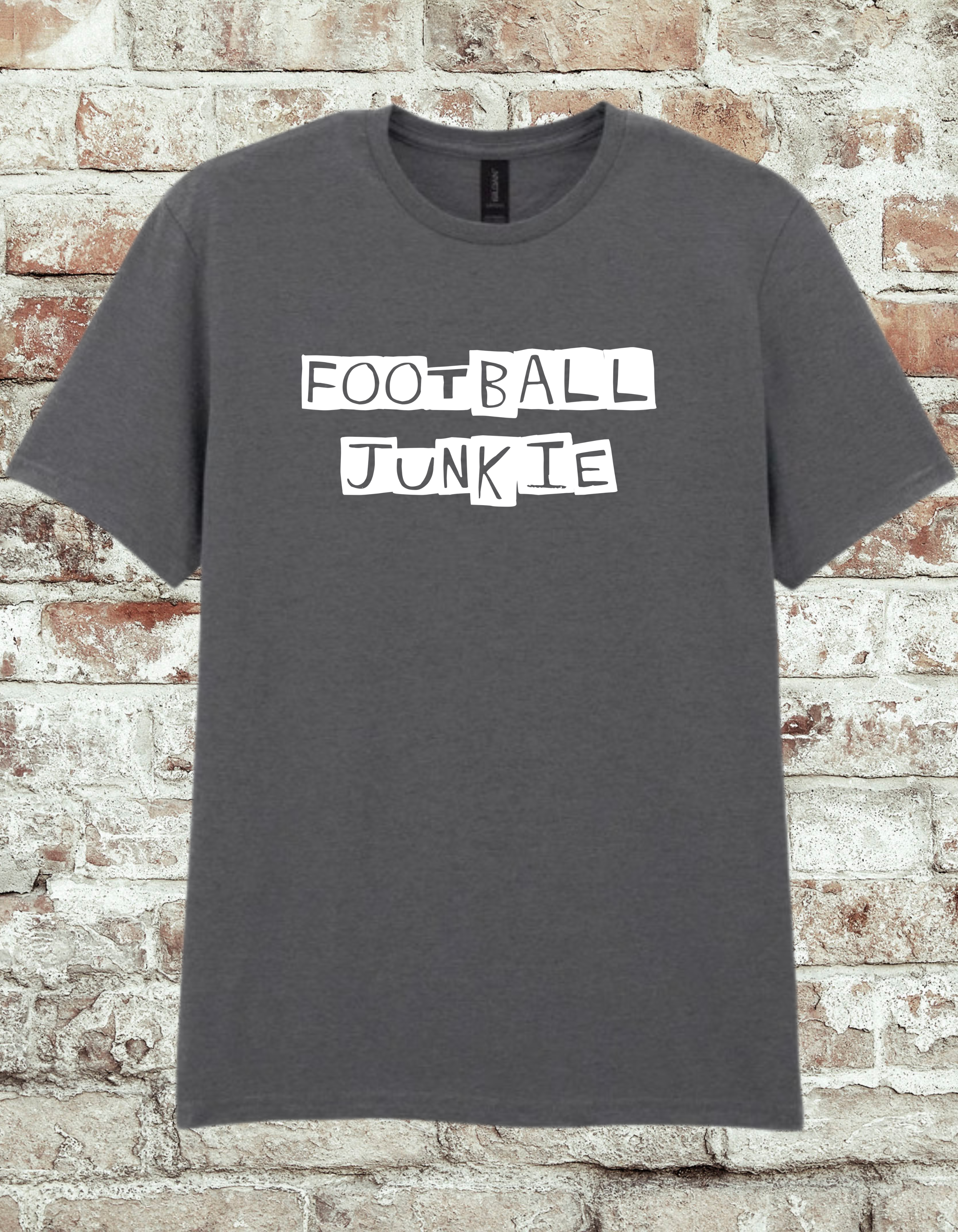 Football Junkie T-Shirt | Funny Football Fan Graphic Tee