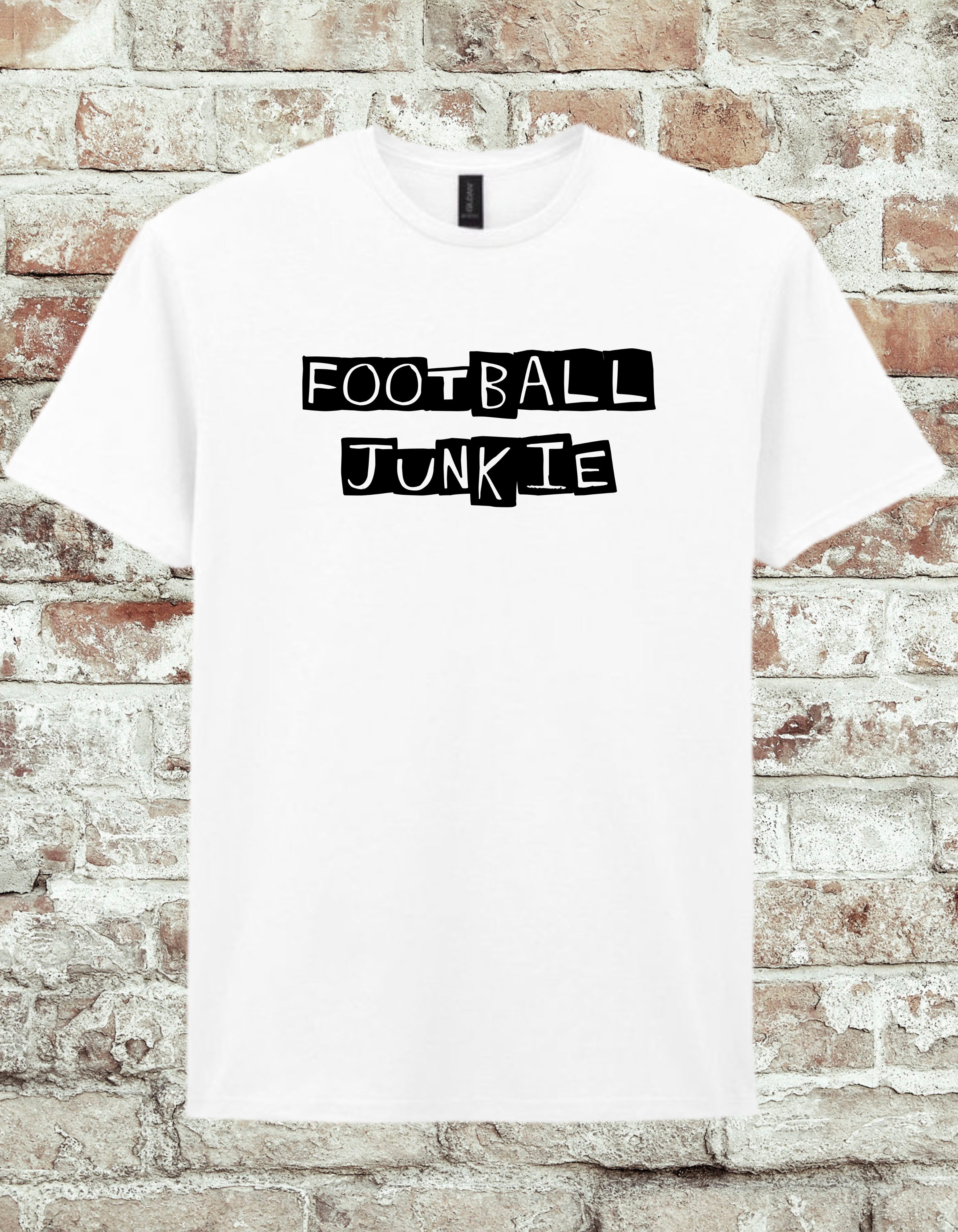 Football Junkie T-Shirt | Funny Football Fan Graphic Tee