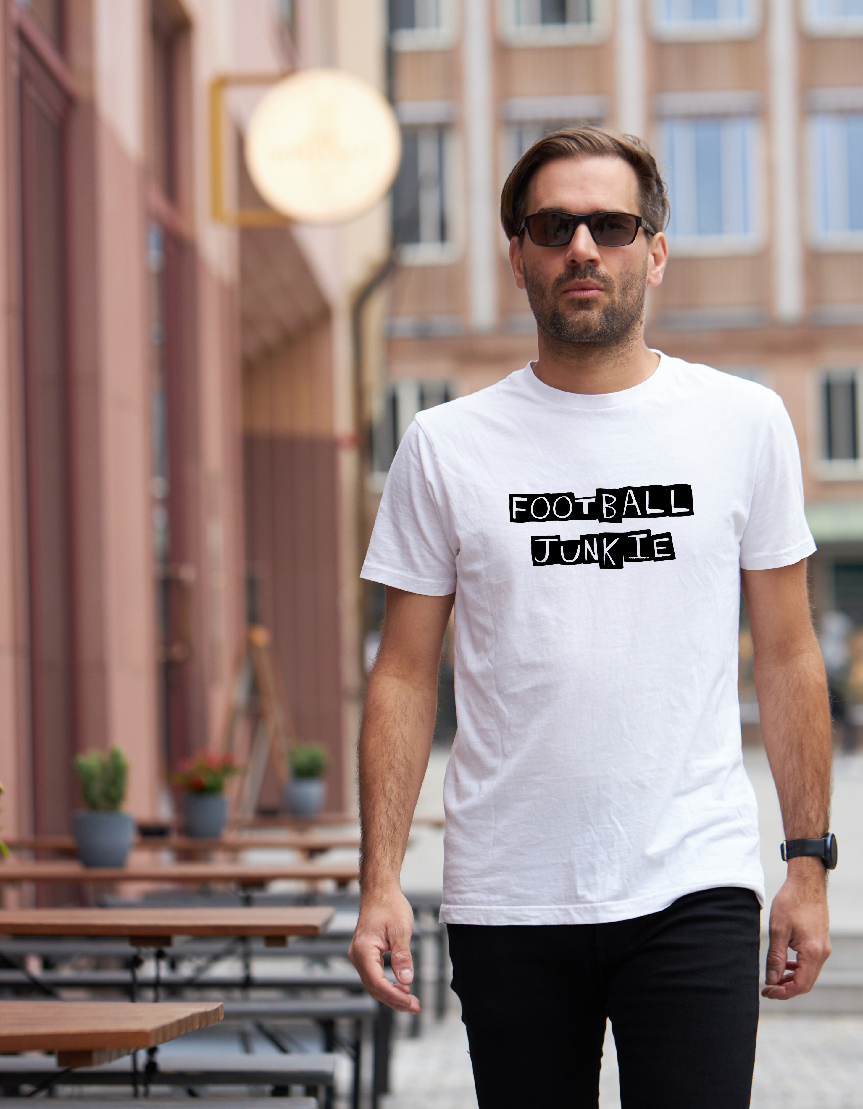 Football Junkie T-Shirt | Funny Football Fan Graphic Tee