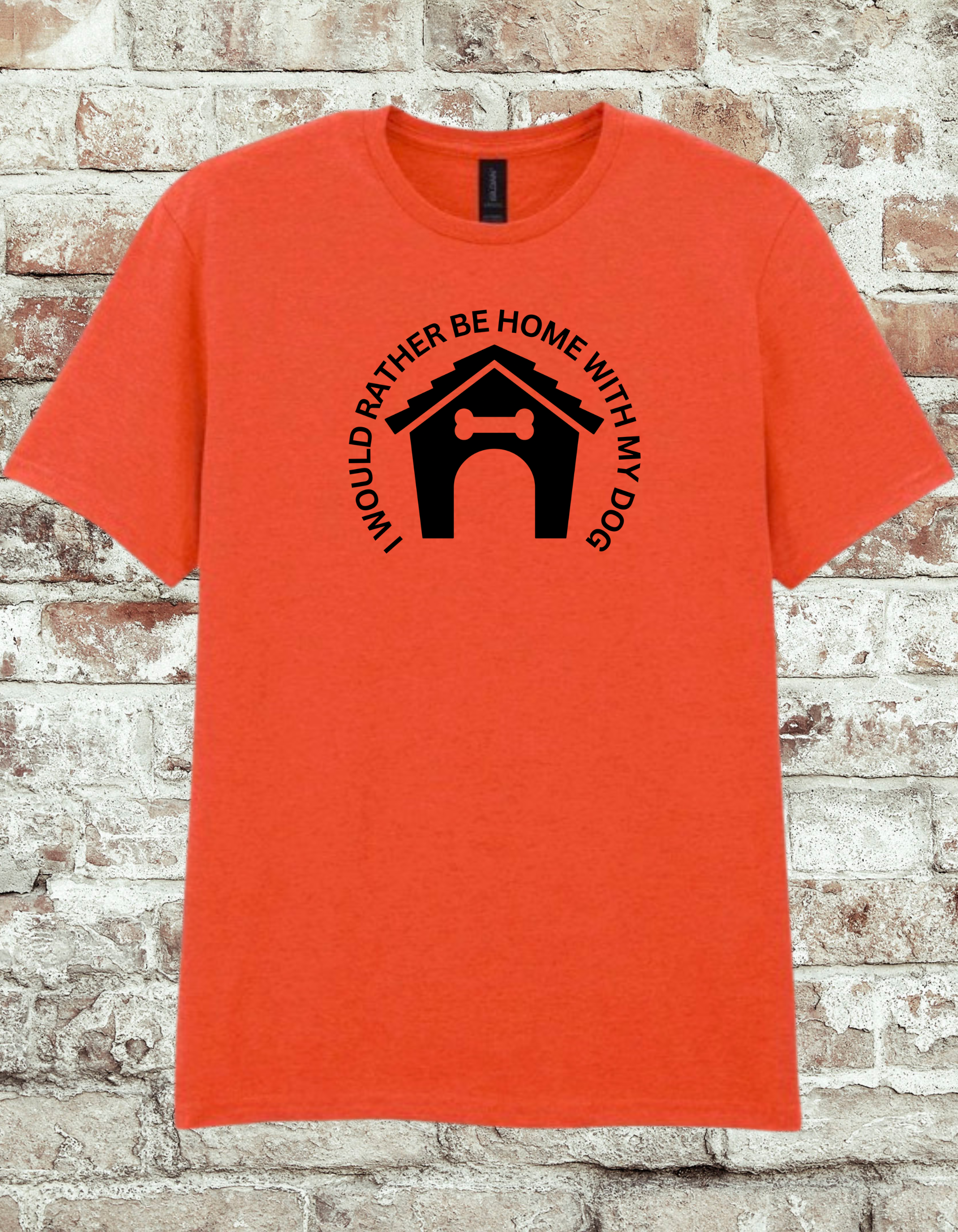 I Would Rather Be Home With My Dog T-Shirt – Funny Dog Lover Graphic Tee