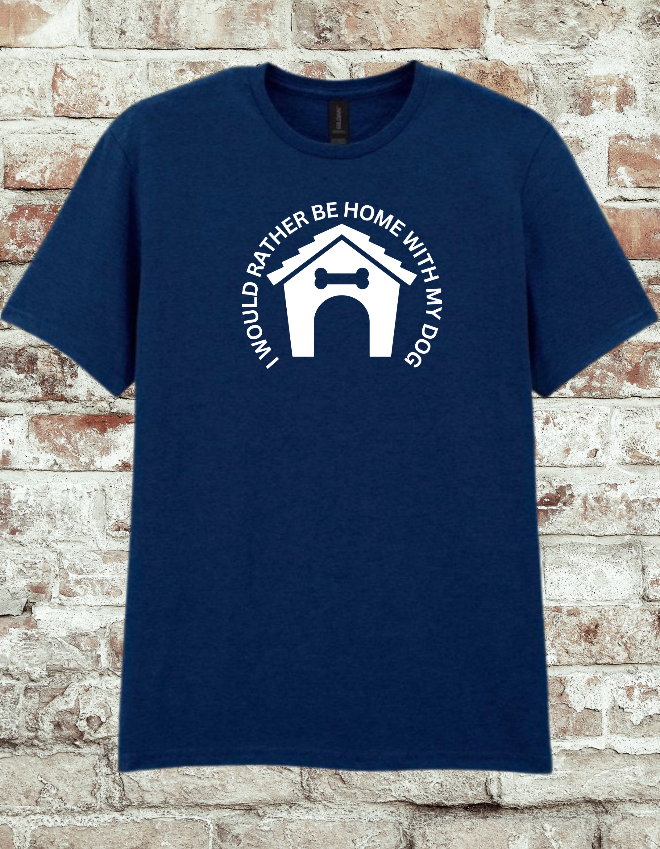 I Would Rather Be Home With My Dog T-Shirt – Funny Dog Lover Graphic Tee