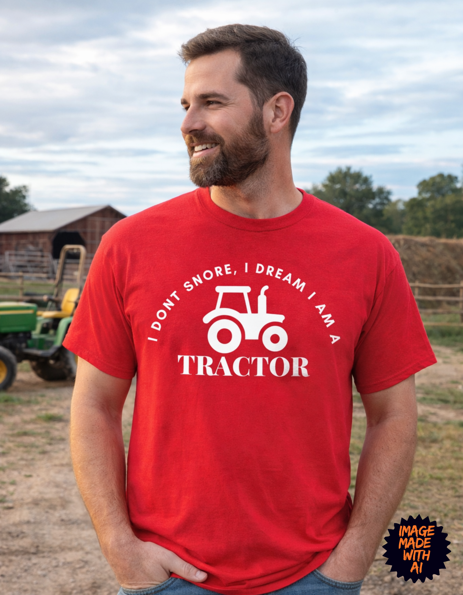 Funny Tractor T-Shirt – “I Don’t Snore, I Dream I Am a Tractor”