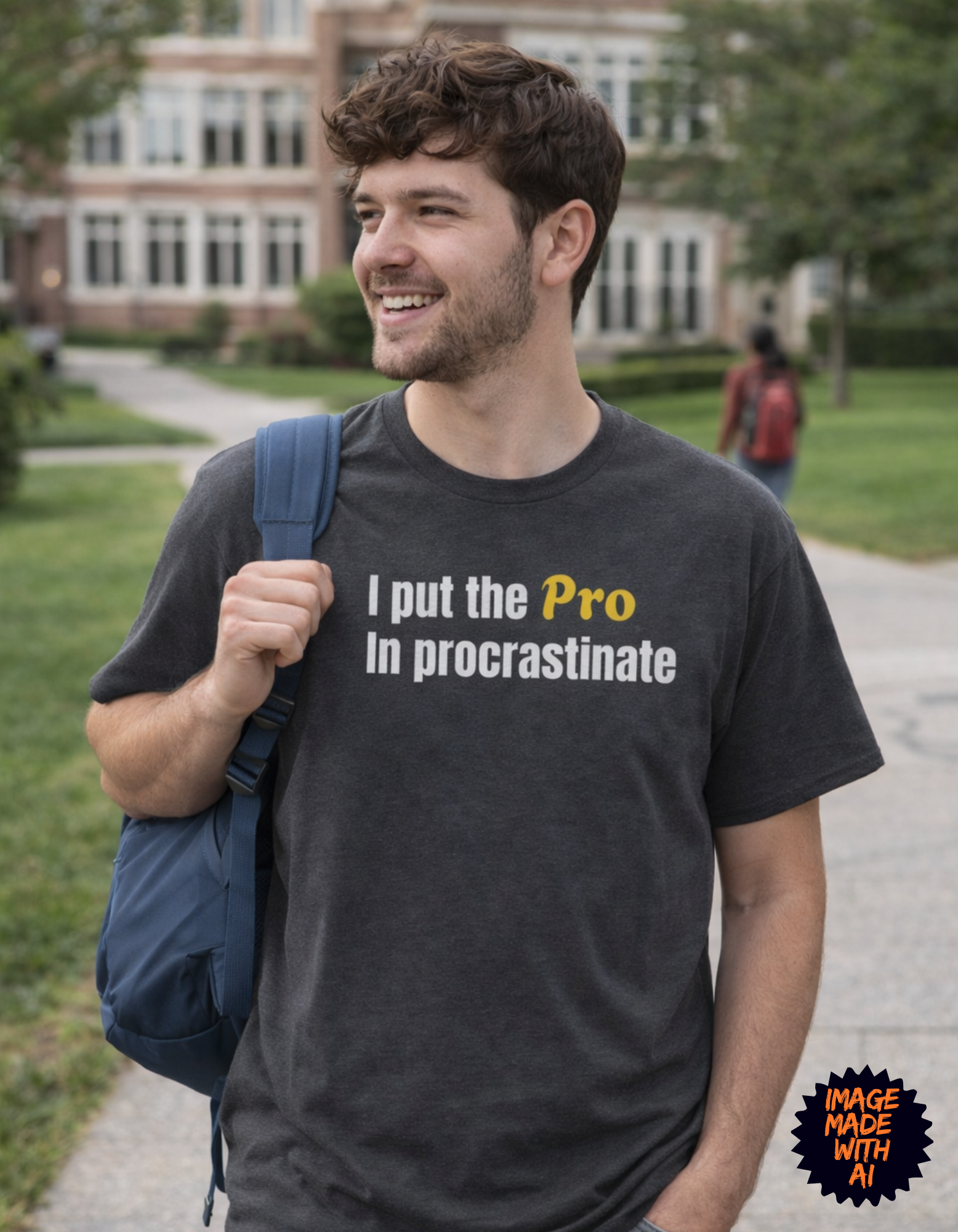Funny Procrastination T-Shirt – “I Put the Pro in Procrastinate” Graphic Tee